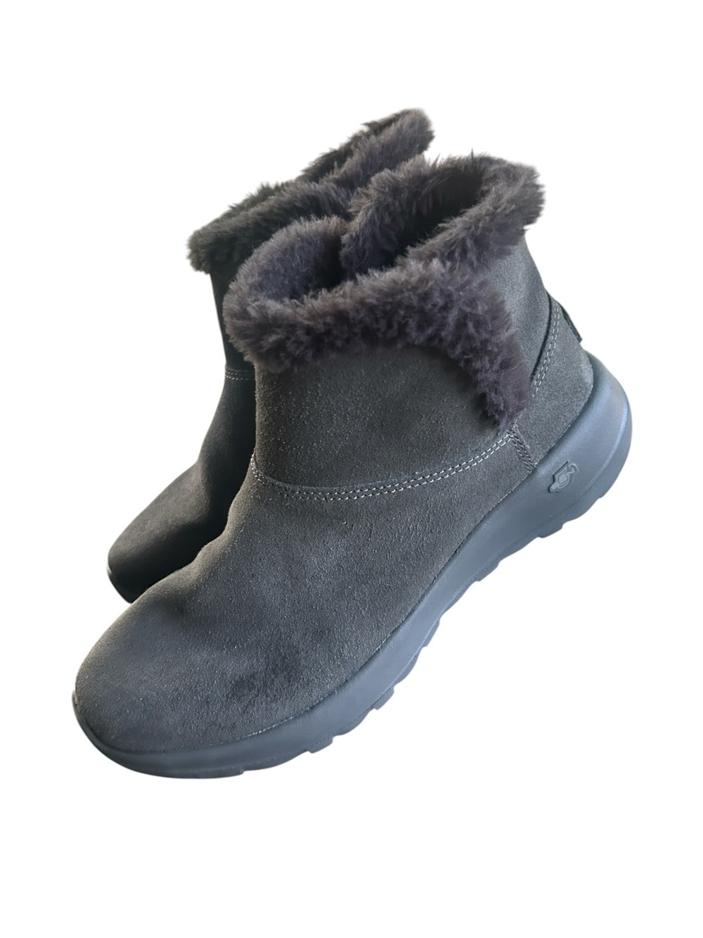 Skechers air cooled on the go goga faux fur lined booties size 6.5 M ladies